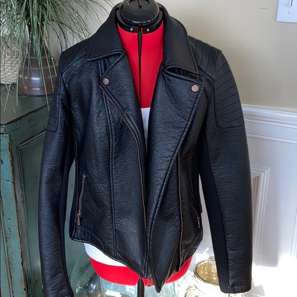 Ava & Viv Jackets & Blazers - Ava & Viv Faux Leather Moto Jacket